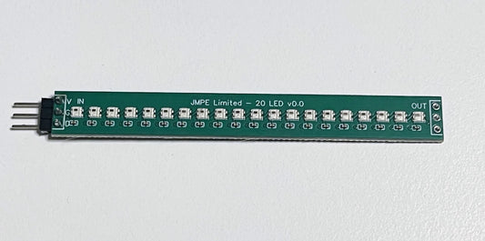 Neopixel equivalent RGB LED PCB strip with 20x LEDs