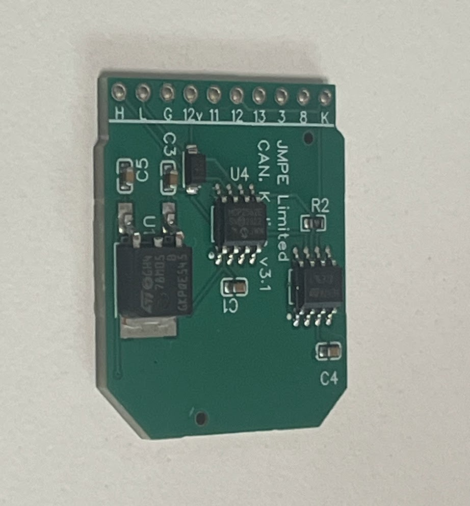 CAN bus PCBs for self programming - 12v/5v input, Wired/WiFi/Bluetooth, optional K-Line, optional ethernet, optional SD card, use for diagnostics, CAN bus sniffing, logging, etc