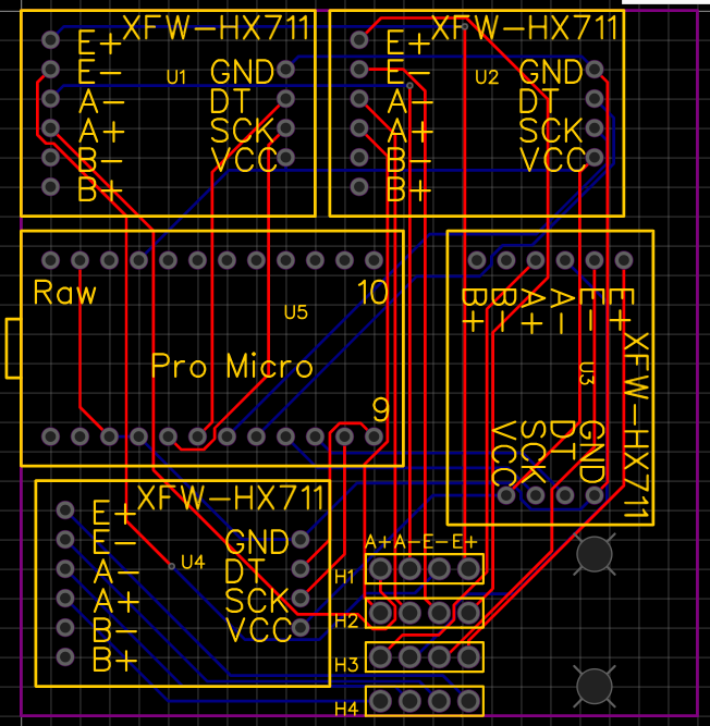 Load cell controller board for 4x load cells - vehicle weighing scales etc