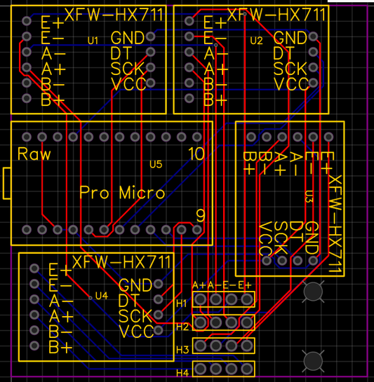 Load cell controller board for 4x load cells - vehicle weighing scales etc
