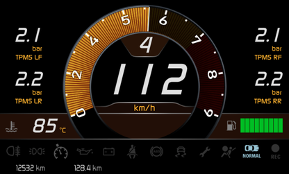 Lotus AIM MX2E dash screen modification service - TPMS readings, other customisation