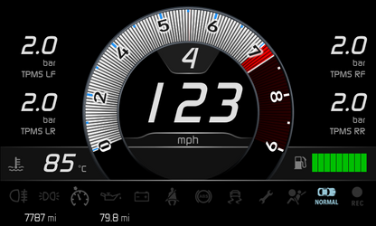 Lotus AIM MX2E dash screen modification service - TPMS readings, other customisation